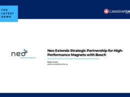 Neo Extends Strategic Partnership for High performance Magnets with Bosch