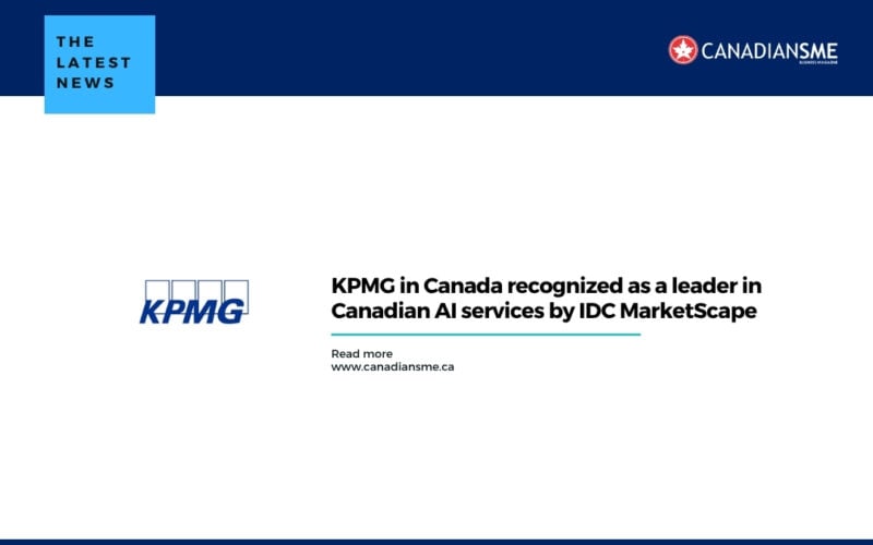 Kpmg in Canada Recognized As a Leader in Canadian Ai Services by Idc Marketscape