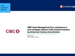 News graphic with CIBC and CanadianSME logos, announcing CIBC Asset Management Inc.’s new strategic alliance with Avantis Investors by American Century Investments.