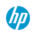 Blue circle with white lowercase letters hp in a modern, slanted font, representing the Hewlett-Packard (HP) company logo.
